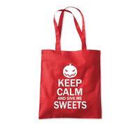 Shopagift Keep Calm and Give Me Sweets Halloween Tote Shopping Beach Bag 10 Litres Capacity - 42cm x 38cm