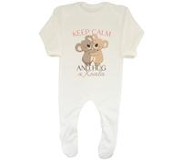 Shopagift Keep Calm and Hug a Koala Furry Marsupial Bear Baby Grow Romper Suit Boys Girls White