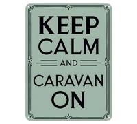 Shopagift Keep Calm & Caravan On Metal Poster Wall Tin Sign Man Cave Shed Bar Bedroom Home Kitchen - A5