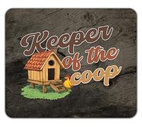Shopagift Keeper of the Coop Funny Chicken Lover Mouse Mat Pad 24cm x 19cm