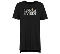 Shopagift Kernow Bys Vyken Nightie Cornwall Forever Pirate Night Shirt Black