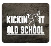 Shopagift Kickin' It Old School Mouse Mat Pad Taekwondo Martial Arts 24cm x 19cm