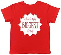 Shopagift Kids Daddy's Biggest Fan Childrens T-Shirt Red