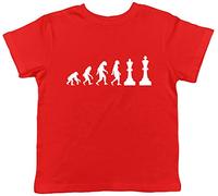 Shopagift Kids - Evolution of Chess Childrens T-Shirt Red