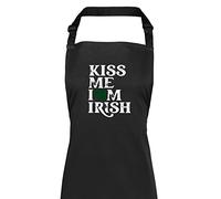 Shopagift Kiss Me I'm Irish Clover Apron - Black