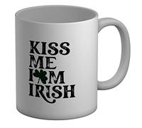 Shopagift Kiss Me I'm Irish Clover White 11oz Large Mug Cup