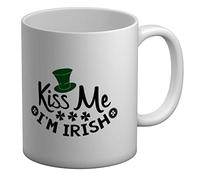 Shopagift Kiss Me I'm Irish White 11oz Large Mug Cup