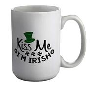 Shopagift Kiss Me I'm Irish White 15oz Large Mug Cup