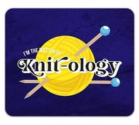 Shopagift Knitting Mouse Mat Pad Master of Knit-ology Funny Needle Yarn Gift 24cm x 19cm