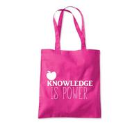 Shopagift Knowledge is Power School Teacher Assistant Tote Shopping Beach Bag 10 Litres Capacity - 42cm x 38cm