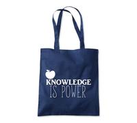 Shopagift Knowledge is Power School Teacher Assistant Tote Shopping Beach Bag 10 Litres Capacity - 42cm x 38cm