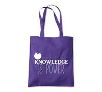 Shopagift Knowledge is Power School Teacher Assistant Tote Shopping Beach Bag 10 Litres Capacity - 42cm x 38cm