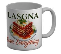 Shopagift Lasagna Over Everything Mug Cheesy Layered Italian Goodness White 11oz Large Ceramic Cup