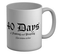 Shopagift Lent 40 Days of Praying Mug White 11oz Large Ceramic Cup