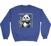 Shopagift Less Drama More Bamboo Kids Sweatshirt Funny Panda Bear Jumper Boys Girls
