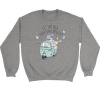 Shopagift Let the Egg Hunt Begin Easter Hunting Bunny Kids Sweatshirt Jumper Boys Girls Grey