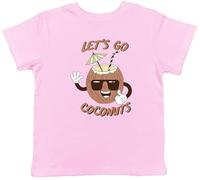 Shopagift Let's Go Coconuts Kids T-Shirt Crazy Funny Childrens Tee Boys Girls Light Pink