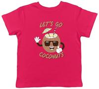 Shopagift Let's Go Coconuts Kids T-Shirt Crazy Funny Childrens Tee Boys Girls Pink