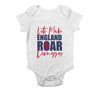 Shopagift Let's Make England Roar Lionesses Sport Baby Grow Vest Bodysuit Gift