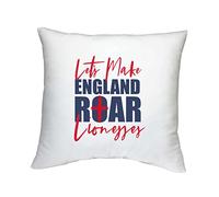 Shopagift Let's Make England Roar Lionesses Sport Printed Cushion Cover Gift - 40cm x 40cm