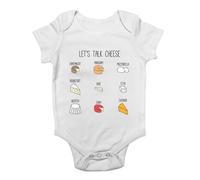 Shopagift Let's Talk Cheese Funny Baby Vest Cheese Selection Chart Bodysuit Boys Girls