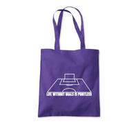 Shopagift Life Without Goals Is Pointless Tote Shopping Beach Bag 10 Litres Capacity - 42cm x 38cm