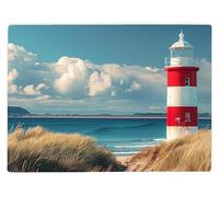 Shopagift Light House Sea Scenery Glass Chopping Board Large Kitchen Worktop Saver 39cm x 28cm