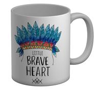 Shopagift Little Brave Heart Native American Tribal Mug White 11oz Large Ceramic Cup