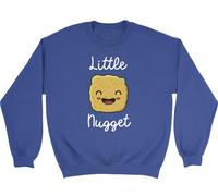 Shopagift Little Nugget Kids Sweatshirt Funny Chicken Jumper Boys Girls Blue
