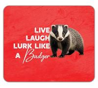 Shopagift Live Laugh Lurk Like a Badger Mouse Mat Pad 24cm x 19cm