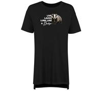 Shopagift Live Laugh Lurk Like a Badger Women's Nightie Night Shirt Black
