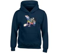 Shopagift Lizard Boy Kids Hoodie Reptile Pet Lover Hoody Hooded Top Boys Girls Navy Blue