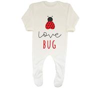 Shopagift Love Bug Baby Grow Romper Suit White