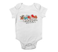 Shopagift Love Canada Baby Grow Vest Where the Heart Is Bodysuit Boys Girls
