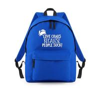Shopagift Love Crabs because People Suck Animals Backpack Rucksack 18 Litres Capacity - 42cm x 31cm x 21cm