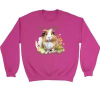 Shopagift Love Guinea Pigs Kids Sweatshirt Home is where my Guinea Pig is Jumper Boys Girls Pink