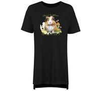 Shopagift Love Guinea Pigs Women's Nightie Home is where my Guinea Pig is Night Shirt Black