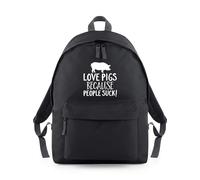 Shopagift Love Pigs because People Suck Animals Backpack Rucksack 18 Litres Capacity - 42cm x 31cm x 21cm