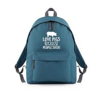Shopagift Love Pigs because People Suck Animals Backpack Rucksack 18 Litres Capacity - 42cm x 31cm x 21cm