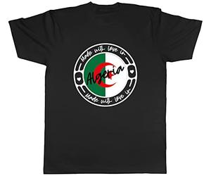 Shopagift Made with Love in Algeria T-Shirt Black