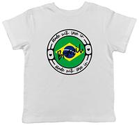 Shopagift Made with Love in Brazil Childrens Kids T-Shirt White