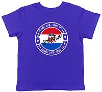 Shopagift Made with Love in Croatia Childrens Kids T-Shirt Blue