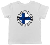 Shopagift Made with Love in Finland Childrens Kids T-Shirt White