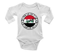 Shopagift Made With Love In Iraq Country Long Sleeve Baby Grow Vest Bodysuit Gift