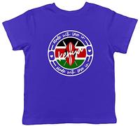 Shopagift Made with Love in Kenya Country Childrens Kids T-Shirt Gift Blue