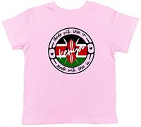 Shopagift Made with Love in Kenya Country Childrens Kids T-Shirt Gift Light Pink