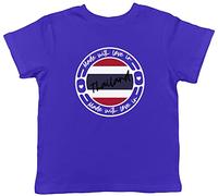 Shopagift Made with Love in Thailand Country Childrens Kids T-Shirt Gift Blue
