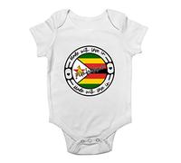 Shopagift Made with Love in Zimbabwe Country Baby Vest Bodysuit Gift White