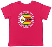 Shopagift Made with Love in Zimbabwe Country Childrens Kids T-Shirt Gift Pink