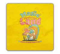 Shopagift Magic Mushroom Land Where Dreams Come True 2 Pack Coasters - 9cm x 9cm